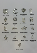 Bandana à charms Bleu Gris