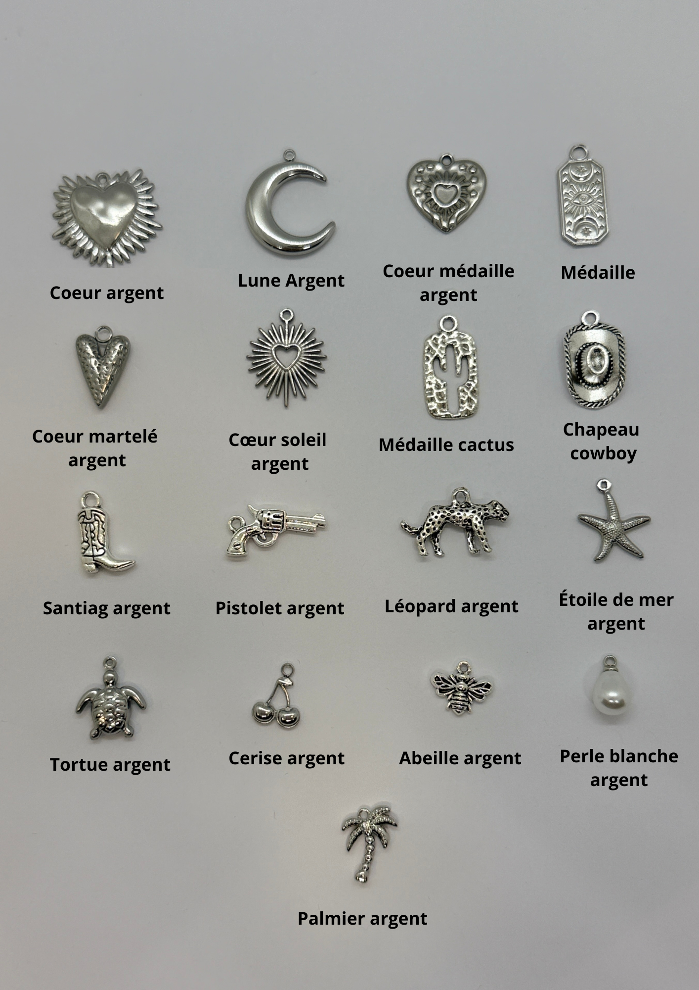 Bandana à charms Bleu Gris