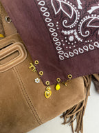 Bandana à charms Prune