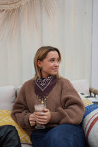 Bandana à charms Prune