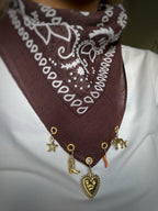 Bandana à charms Prune