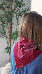 Bandana à charms Bordeaux