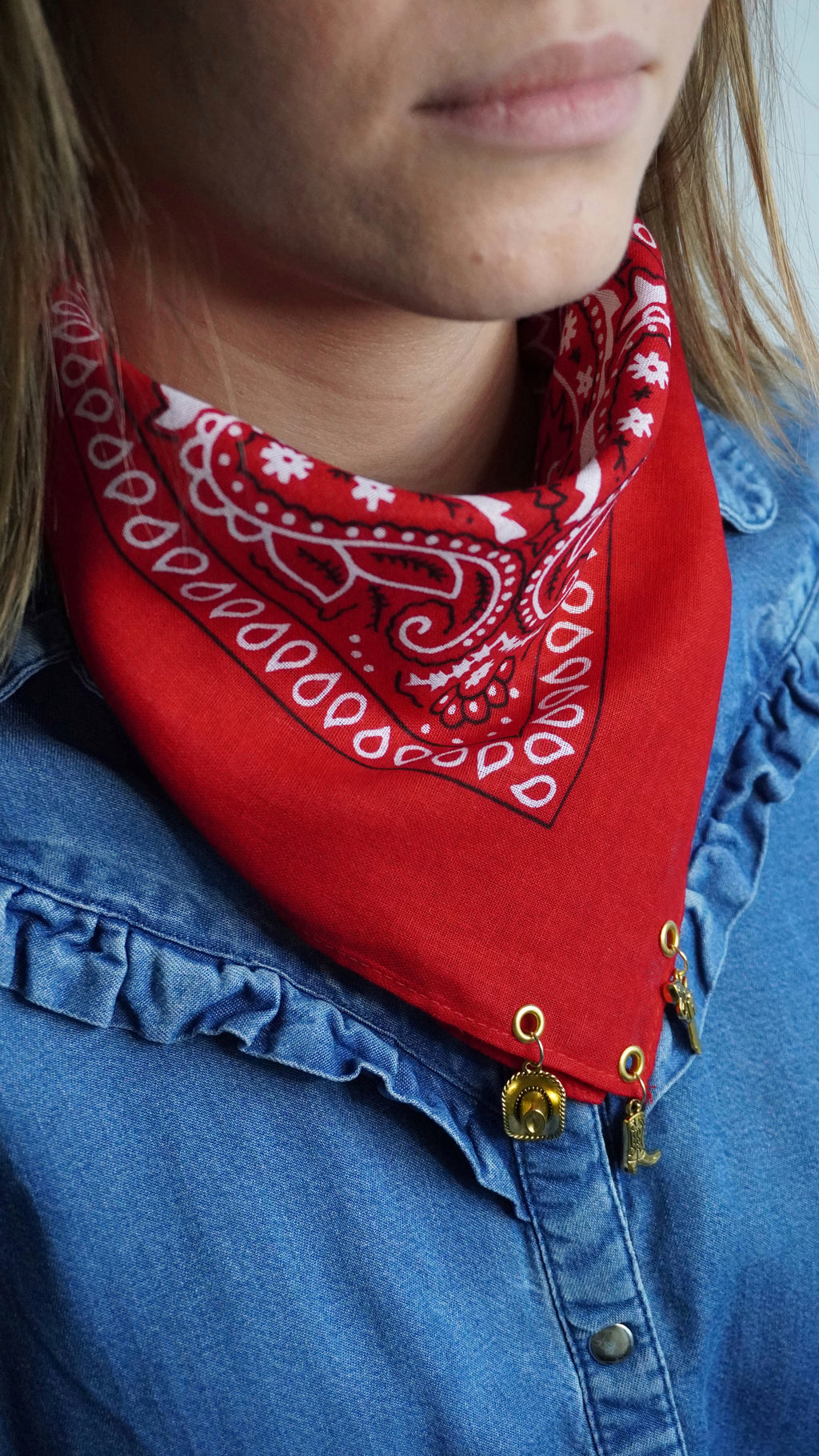Bandana à charms Rouge