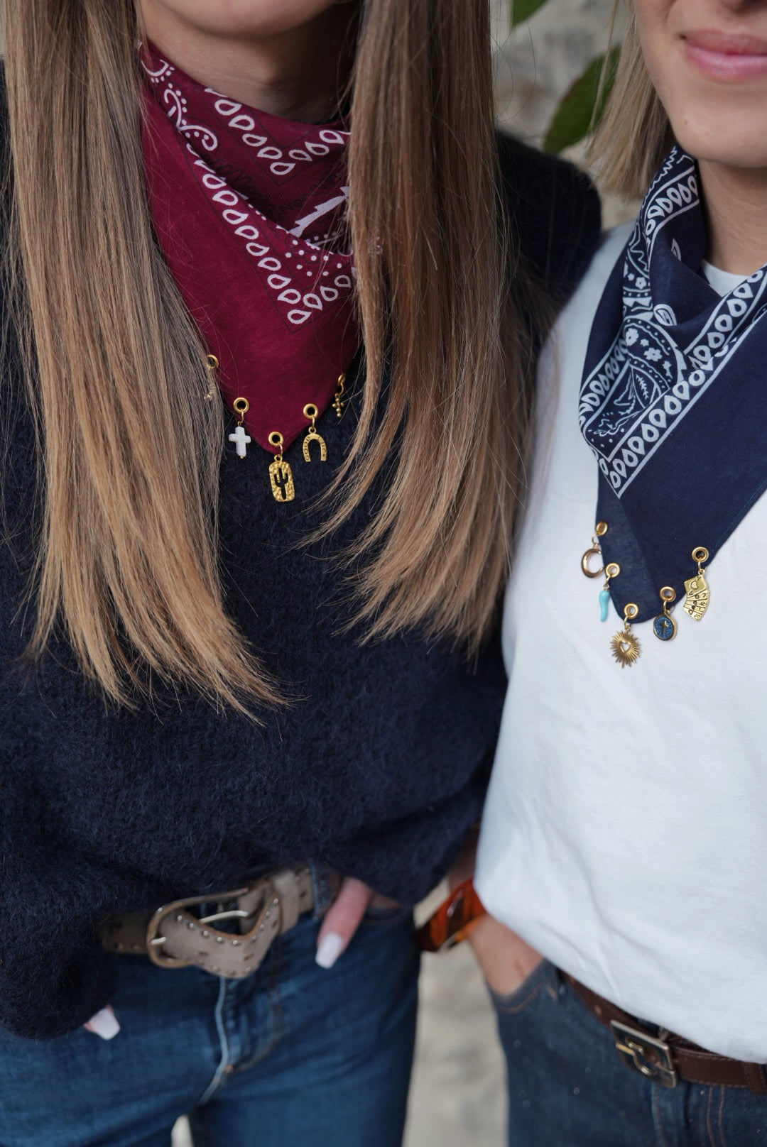 Bandana à charms Bordeaux