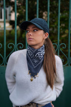 Bandana à charms Bleu Gris