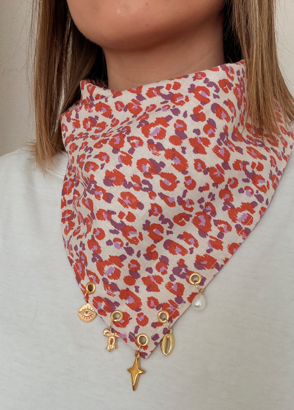 Foulard à charms Léopard