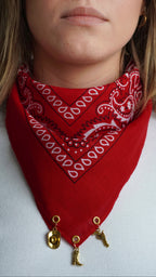 Bandana à charms Rouge