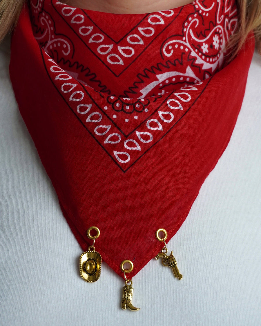 Bandana à charms Rouge