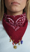 Bandana à charms Bordeaux
