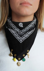 Bandana à charms Noir
