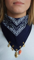 Bandana à charms Bleu Marine