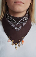 Bandana à charms Marron