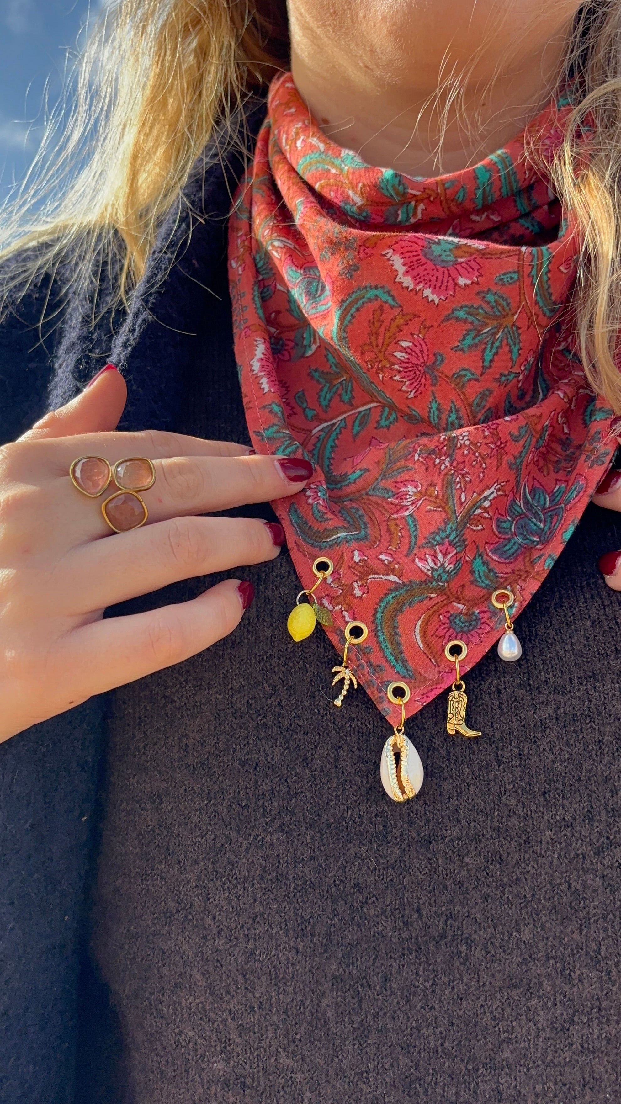 Foulard à charms Simone