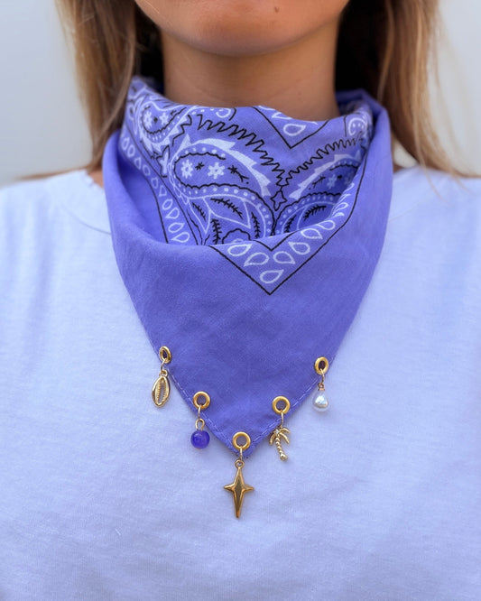 Bandana à charms Violet