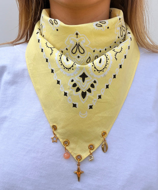 Bandana à charms Jaune