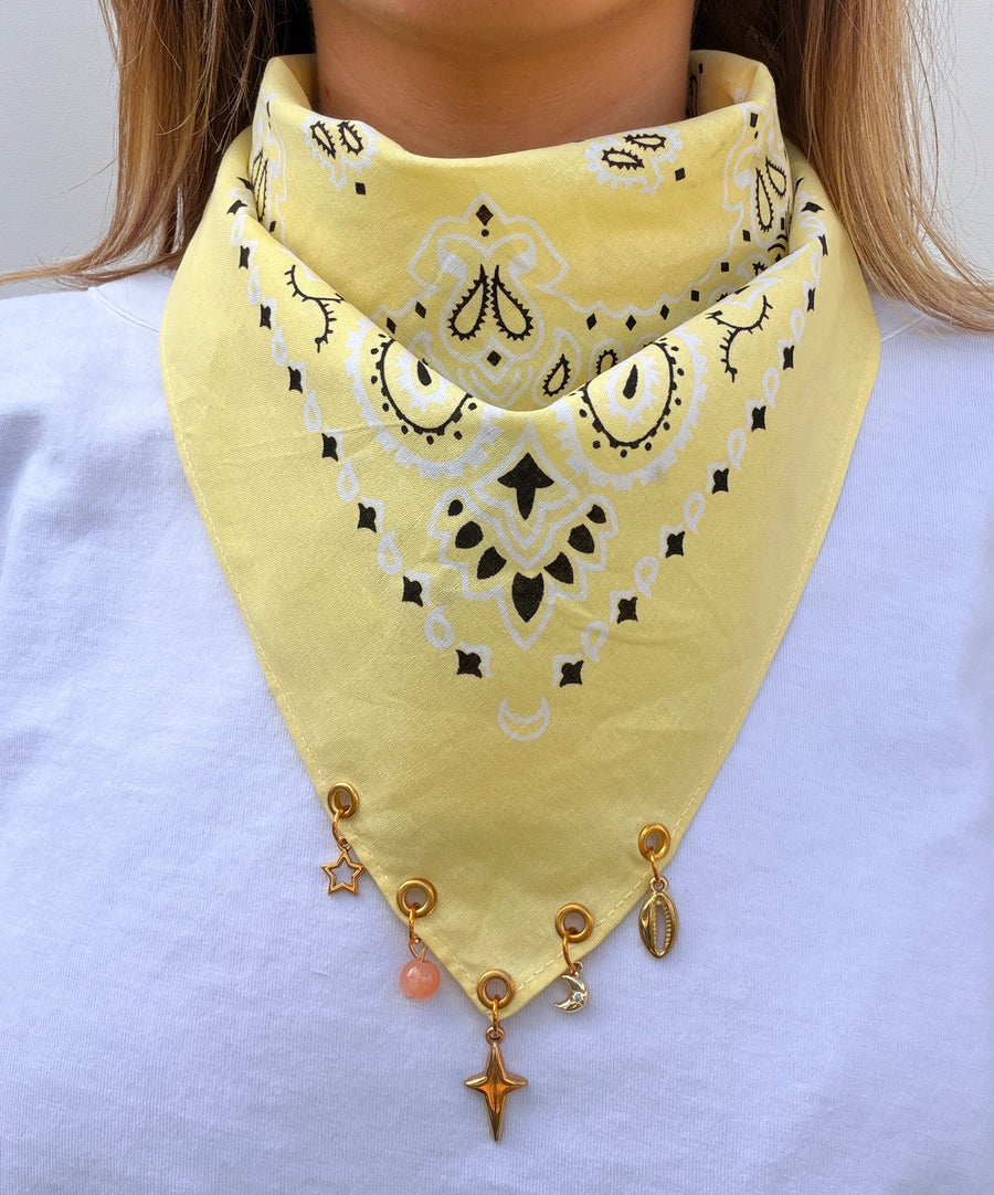 Bandana à charms Jaune