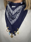 Bandana à charms Bleu Marine