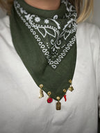 Bandana à charms Kaki