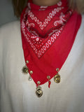 Bandana à charms Rouge