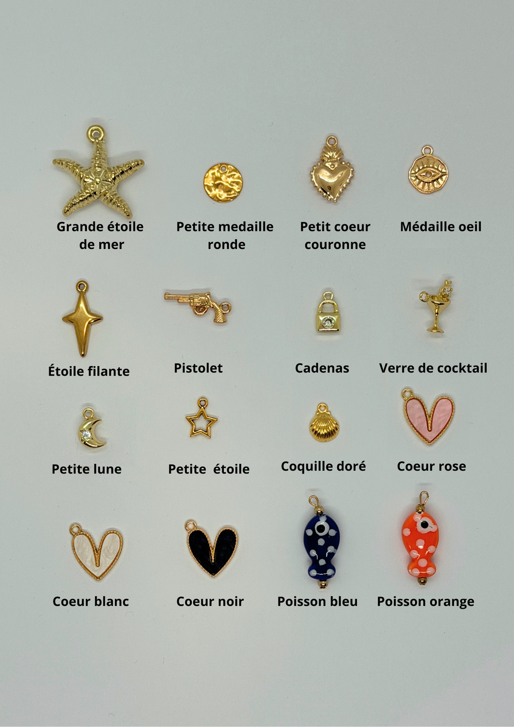 Bandana à charms Bleu Gris